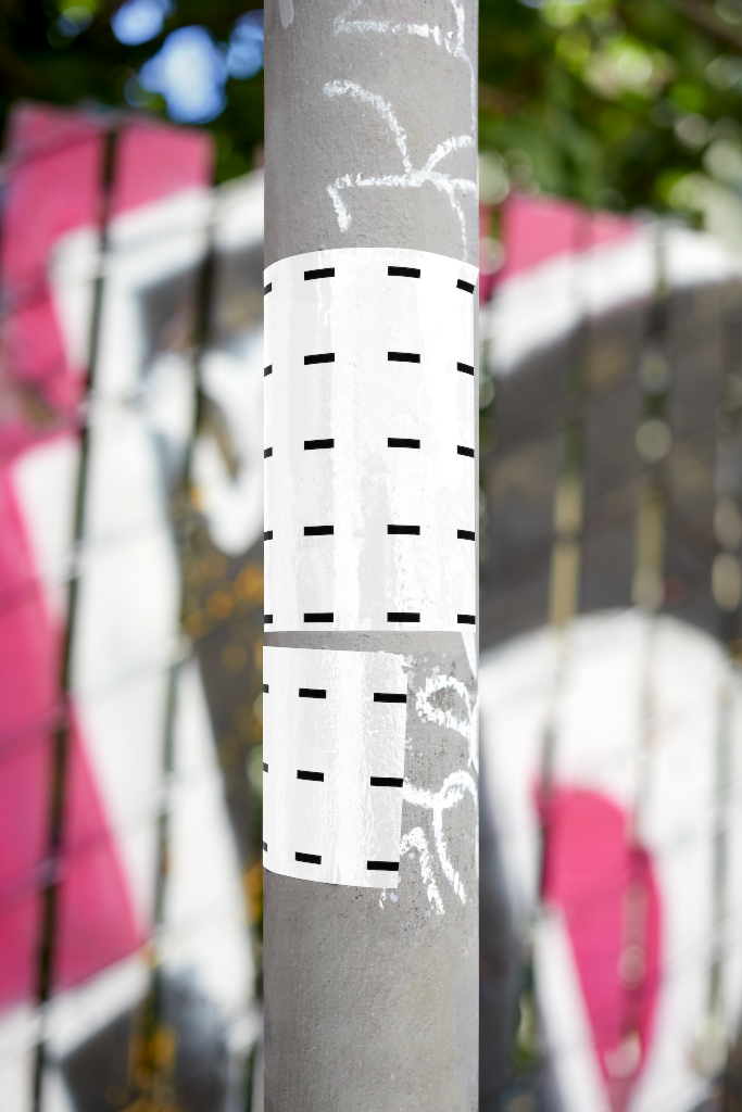 Sticker 1727 — On light pole mockup surface