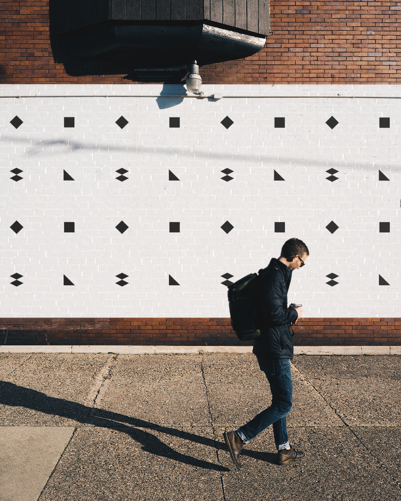 Wall 2531 — Painted brick mockup surface