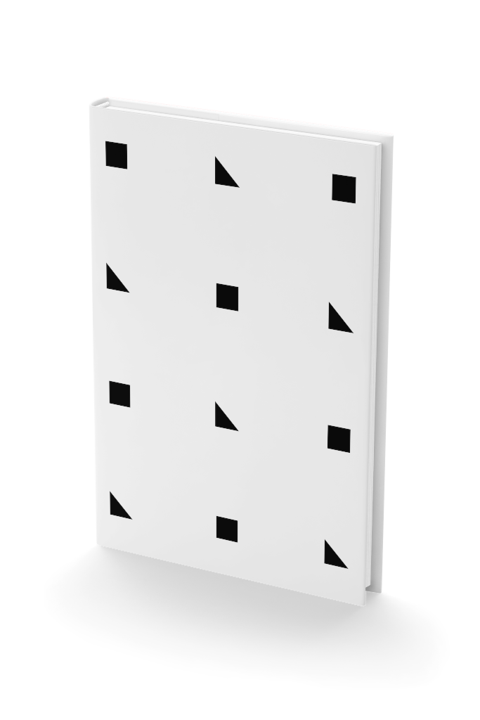 Book 1043 — Hardcover, with jacket, standing mockup surface