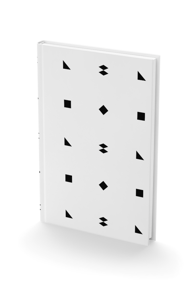 Book 1042 — Hardcover, no jacket, standing mockup surface