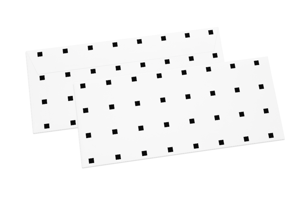 Envelope 0435 — Com10, double, squared mockup surface