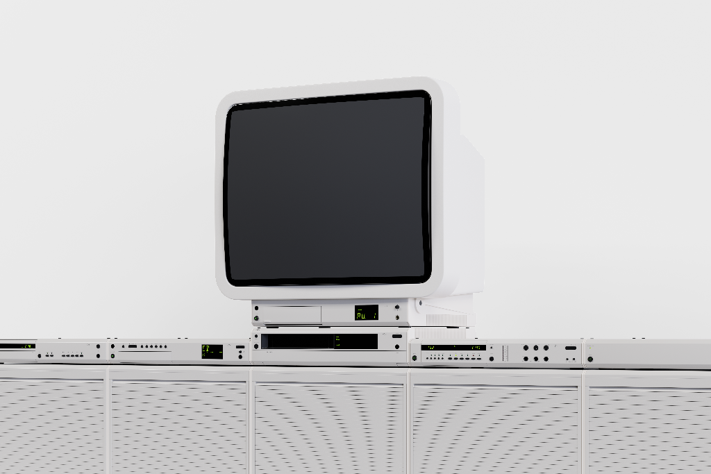 Display 2593 — TV, 27-inch, on console mockup surface