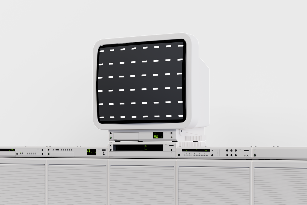 Display 2593 — TV, 27-inch, on console mockup surface