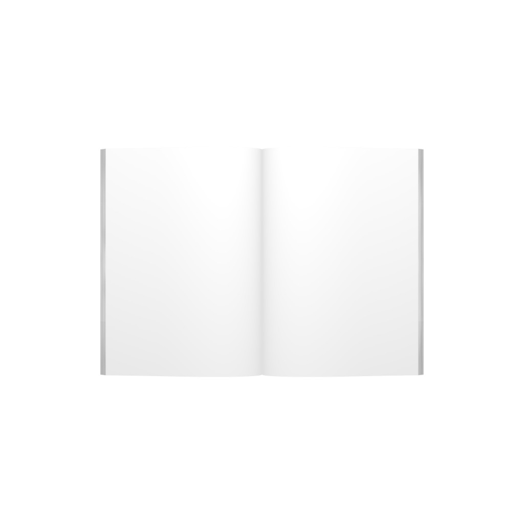 Plus Book 8001 — Softcover, portrait open mockup surface