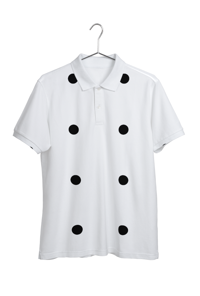 Shirt 0763 — With collar, hanging mockup surface