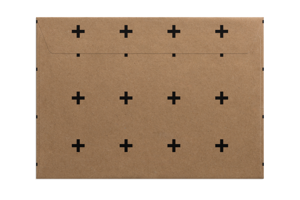 Envelope 1141 — Kraft, back, closed with flap mockup surface