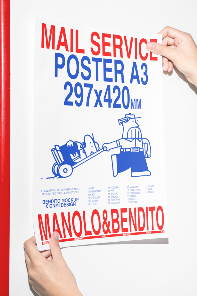M&B Poster 01 Mockup — On wall mockup surface