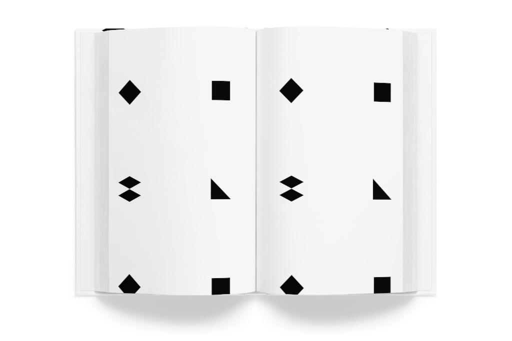 Book 1013 — Hardcover, no jacket, open mockup surface