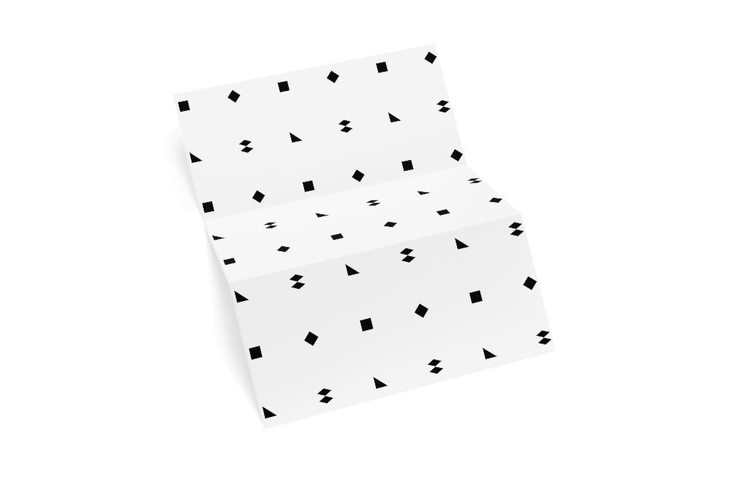 Brochure 1288 — Z-fold, open mockup surface