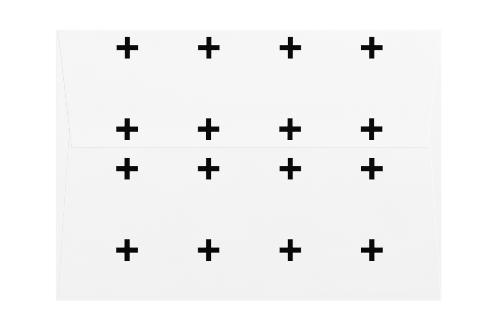 Envelope 1177 — Back, closed with flap mockup surface