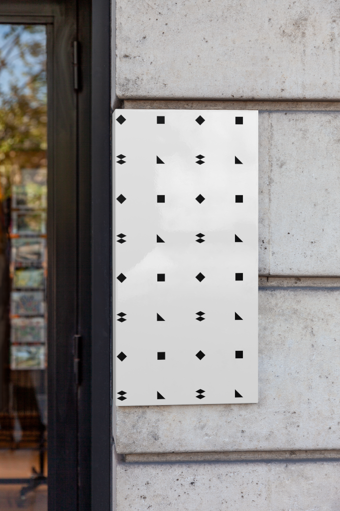 Sign 1930 — On building mockup surface