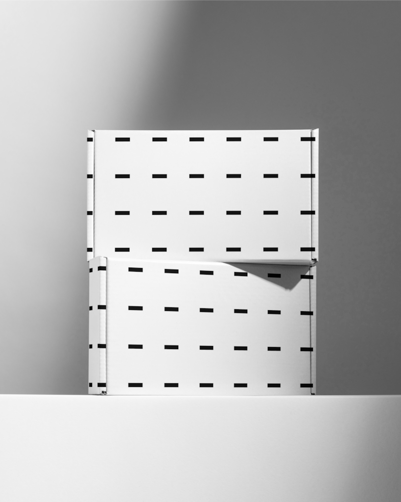 Shipping Boxes 01 — Dual, on pedestal mockup surface