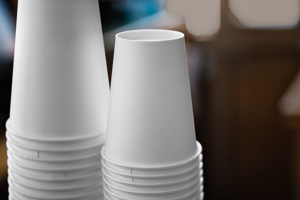 Cup 5166 — Stack, two mockup surface