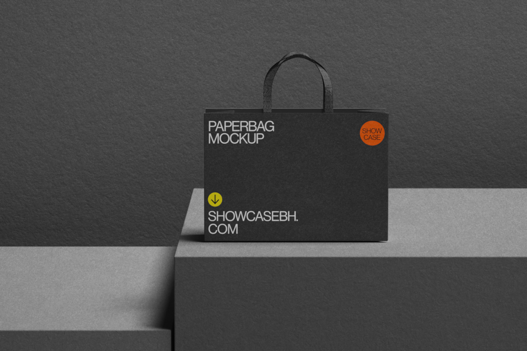 SL06_Bag — Paper, with handle mockup surface