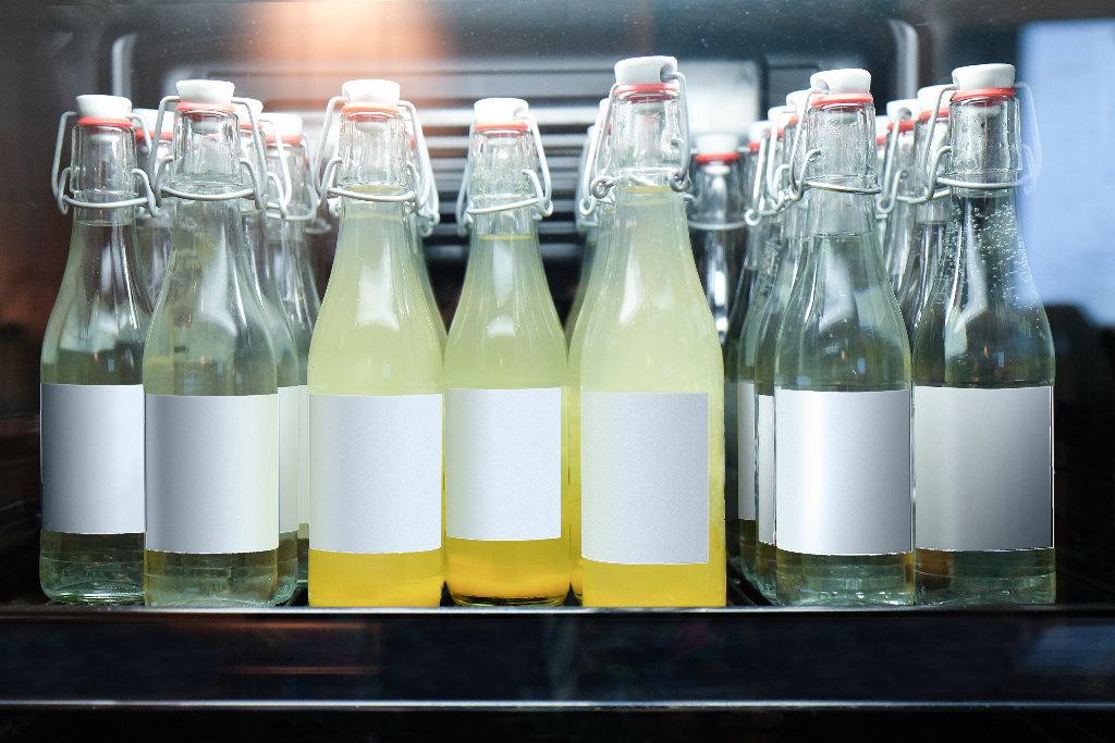 Bottle 2047 — Multiple, with labels mockup surface