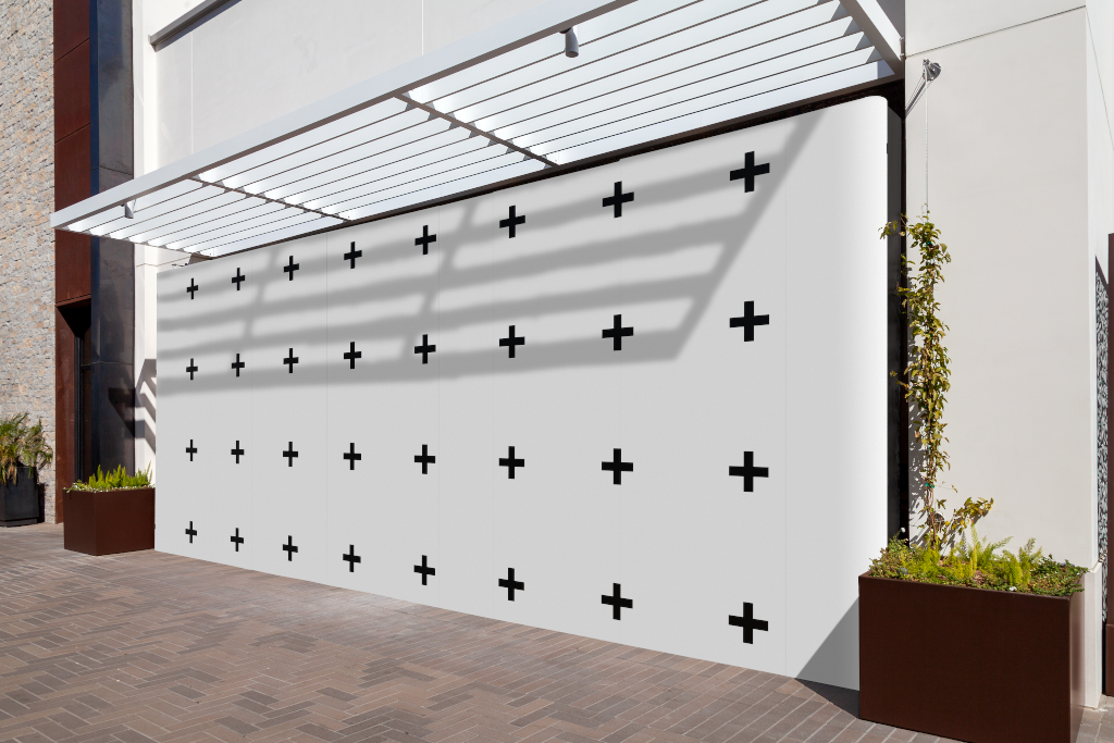 Wall 1761 — Hoarding board mockup surface