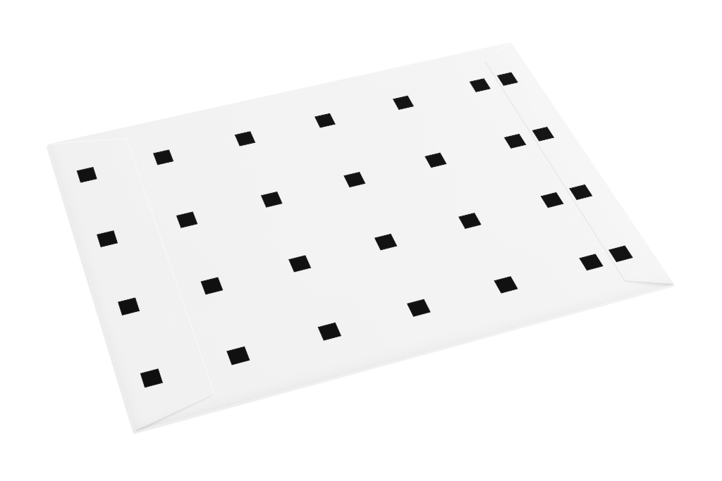 Envelope 1118 — Back, closed with flap mockup surface