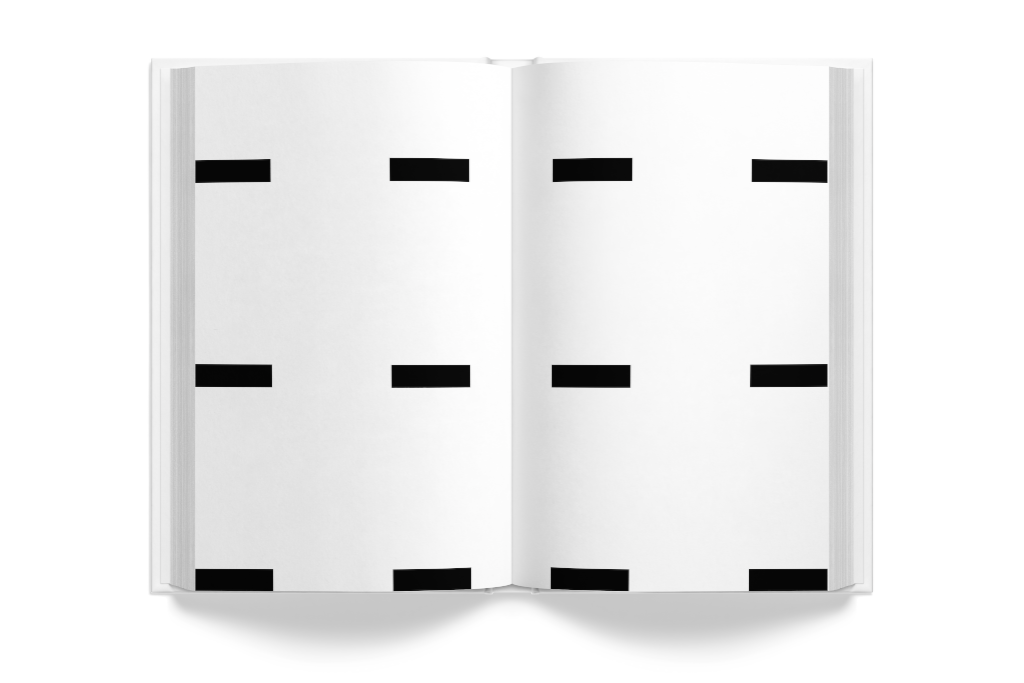 Book 1016 — Hardcover, no jacket, open mockup surface