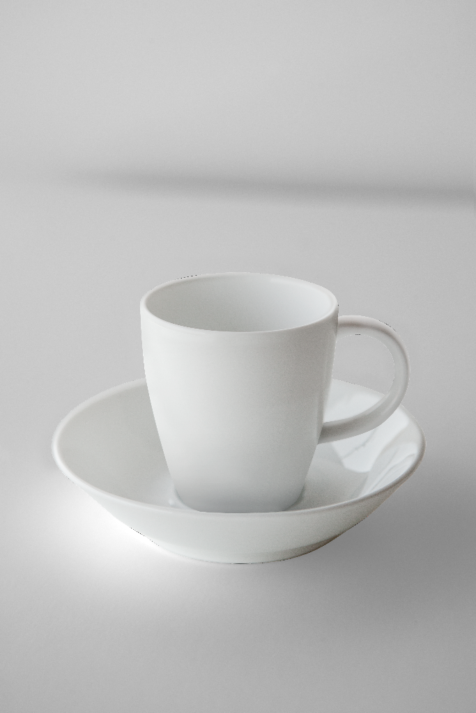 Cup 2468 — Espresso, with saucer  mockup surface