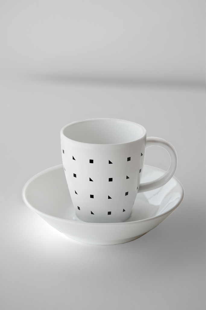 Cup 2468 — Espresso, with saucer  mockup surface