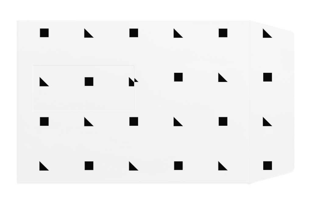 Envelope 1228 — Front, open with window mockup surface