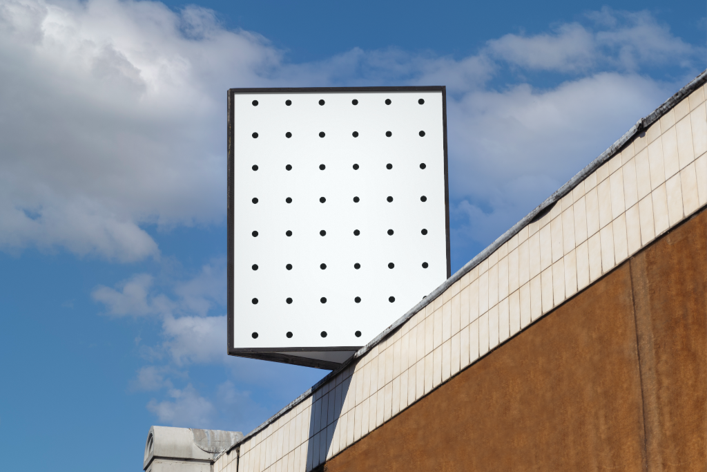Sign 2490 — On roof mockup surface