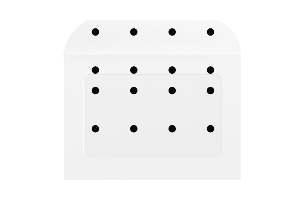 Envelope 1224 — Front, open with window mockup surface