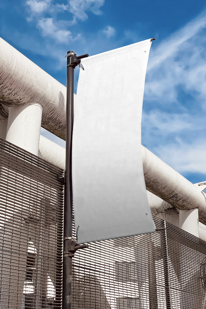 Banner 2519 — On post mockup surface