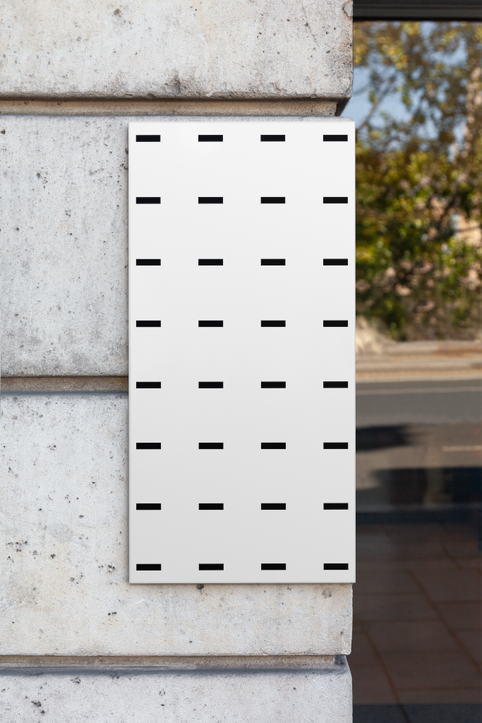 Sign 1928 — On building mockup surface