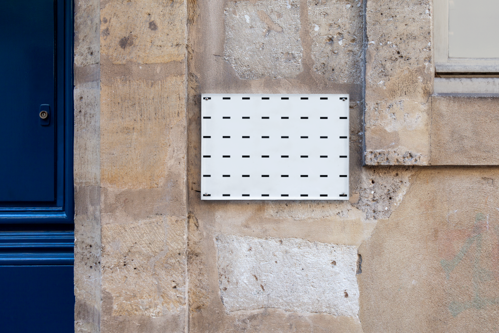 Sign 1921 — On building mockup surface