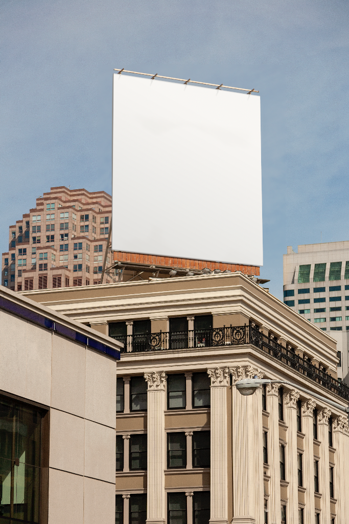 Billboard 2567 — Above building mockup surface