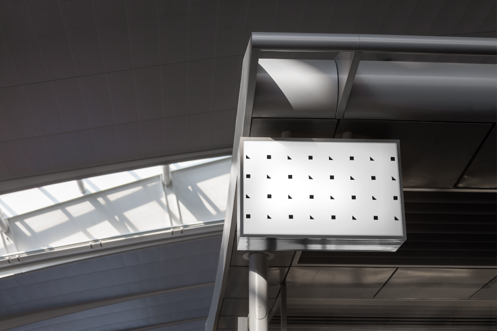 Sign 1861 — Looking up mockup surface