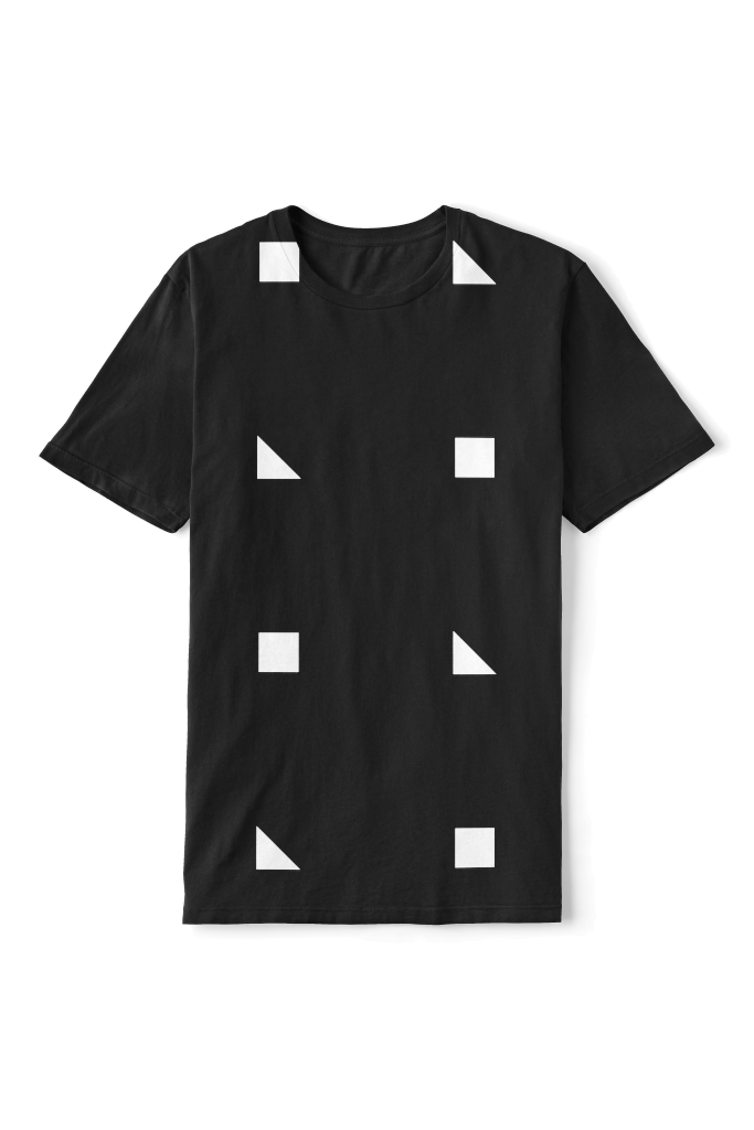 Shirt 1695 — Crew, black mockup surface
