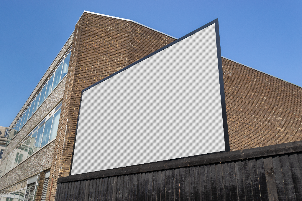 Billboard 2477 — On fence mockup surface