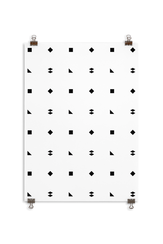 Poster 0943 — With clips mockup surface