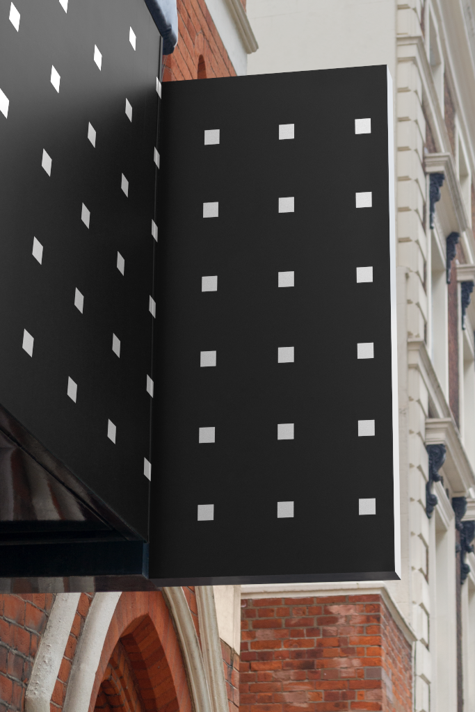 Sign 2304 — On building mockup surface