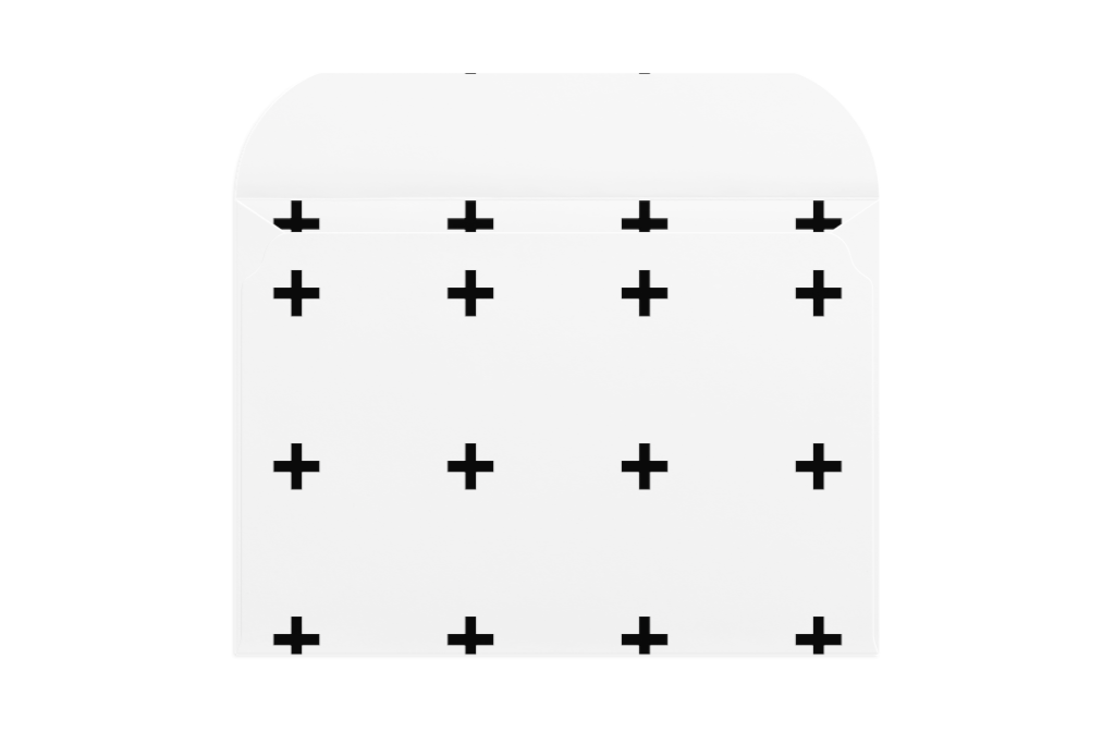 Envelope 1222 — Back, open mockup surface