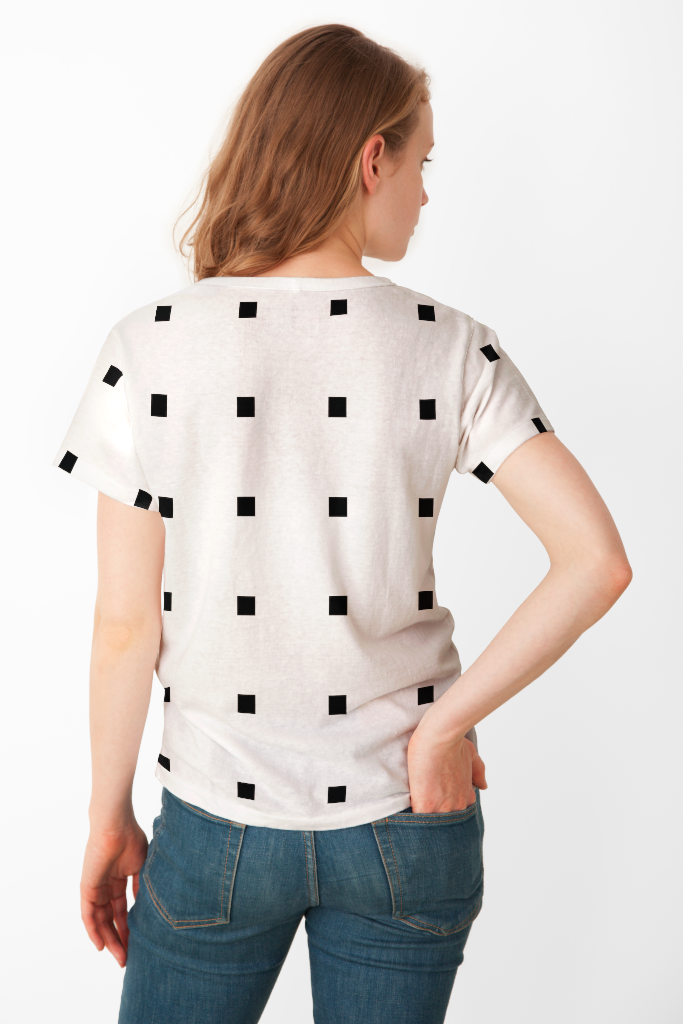 Shirt 0546 — Female, back mockup surface