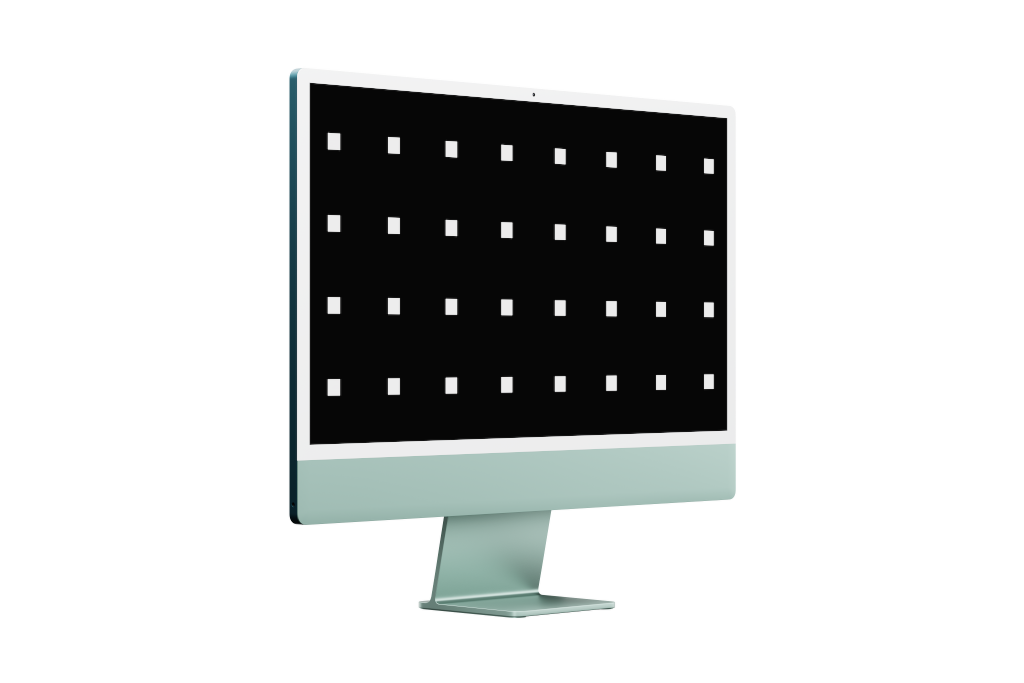 Display 2422 — 24-inch, green mockup surface