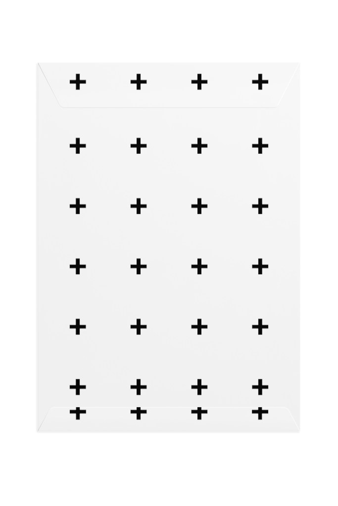 Envelope 1249 — Back, closed with flap mockup surface