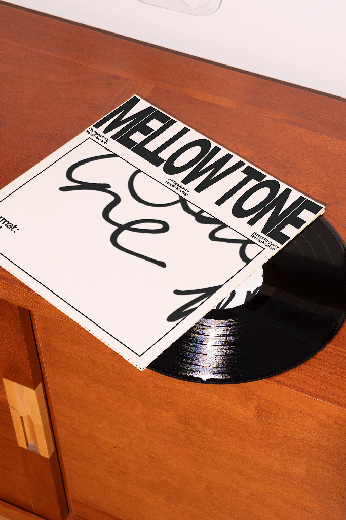 MT Vinyl 01 — Record, in sleeve mockup surface