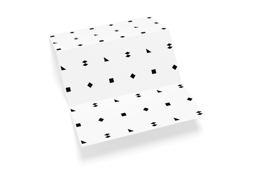 Brochure 1290 — Z-fold, open mockup surface