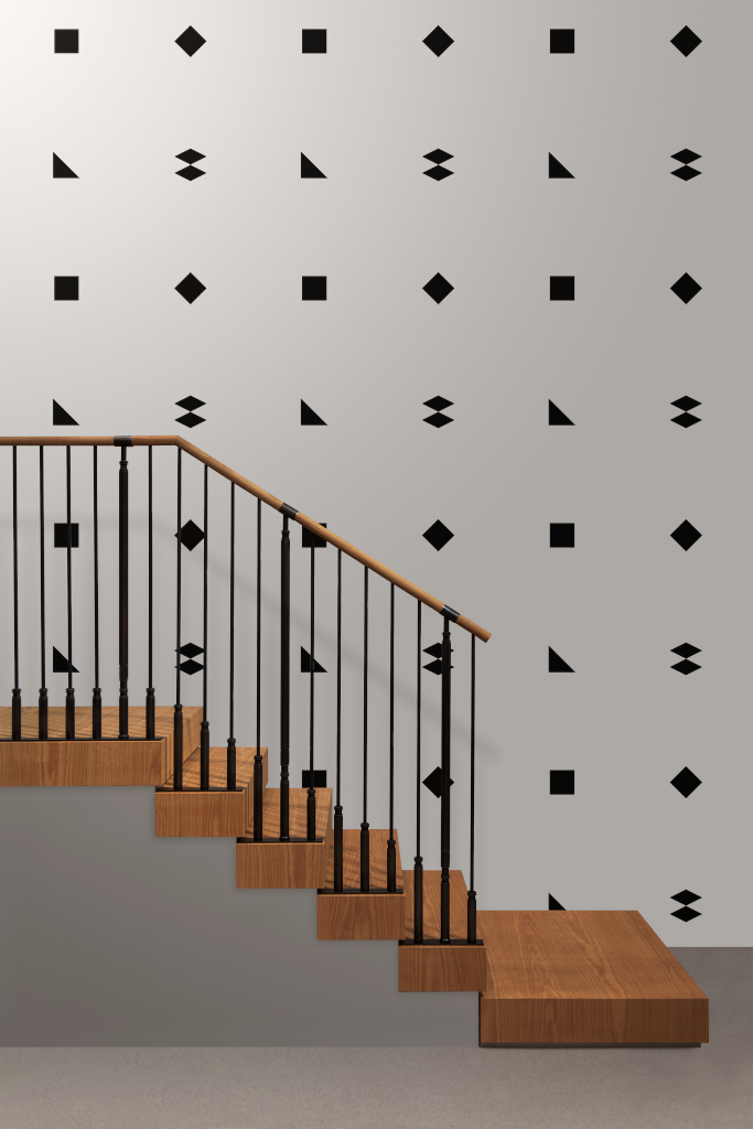 Wall 1457 — With stairs mockup surface