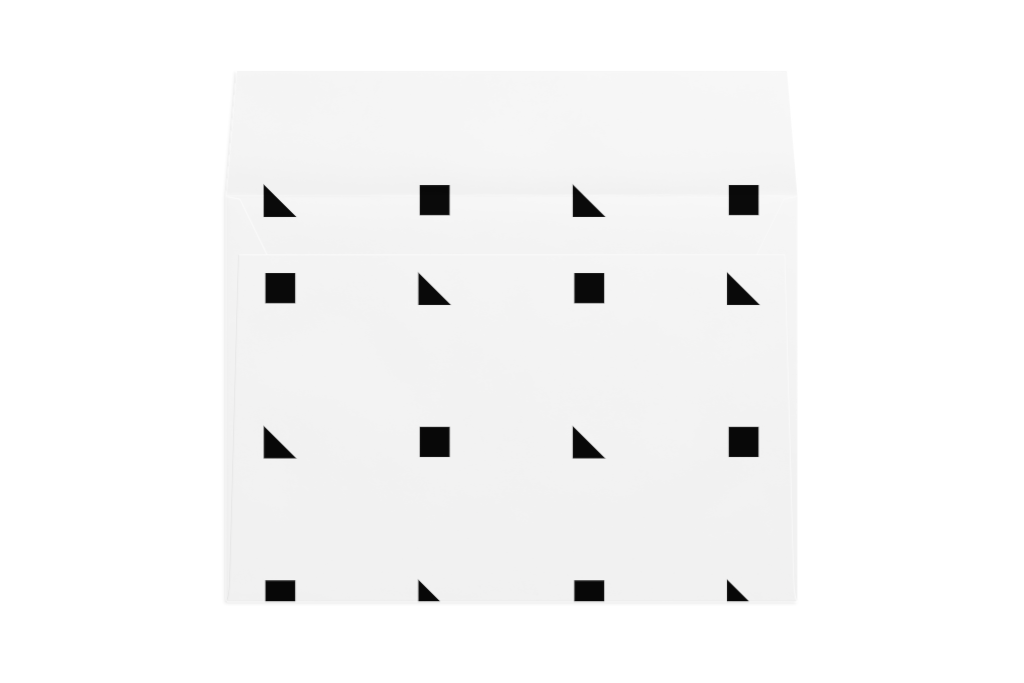 Envelope 1214 — Back, open mockup surface