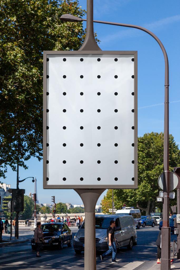 Poster 1889 — Freestanding mockup surface