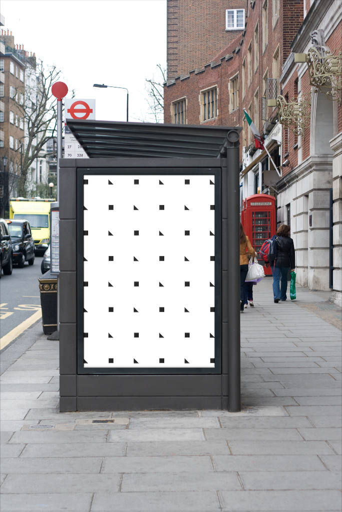 Poster 0421 — Bus stop mockup surface