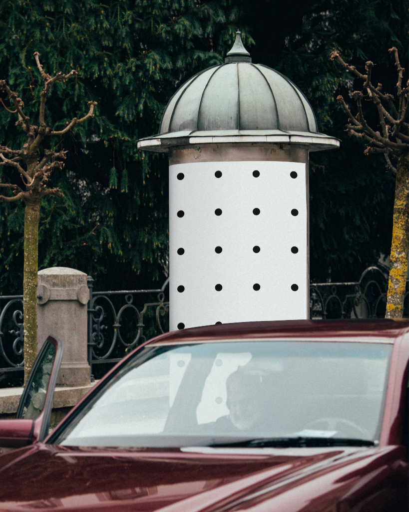 Poster 2134 — Advertising column mockup surface