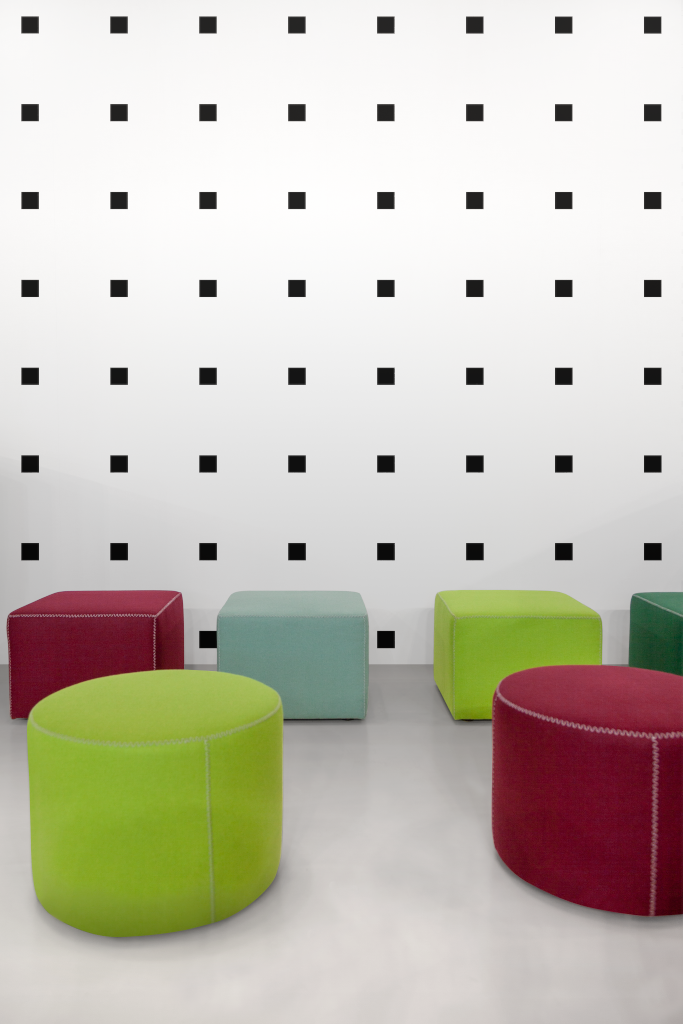 Wall 1451 — With ottomans mockup surface