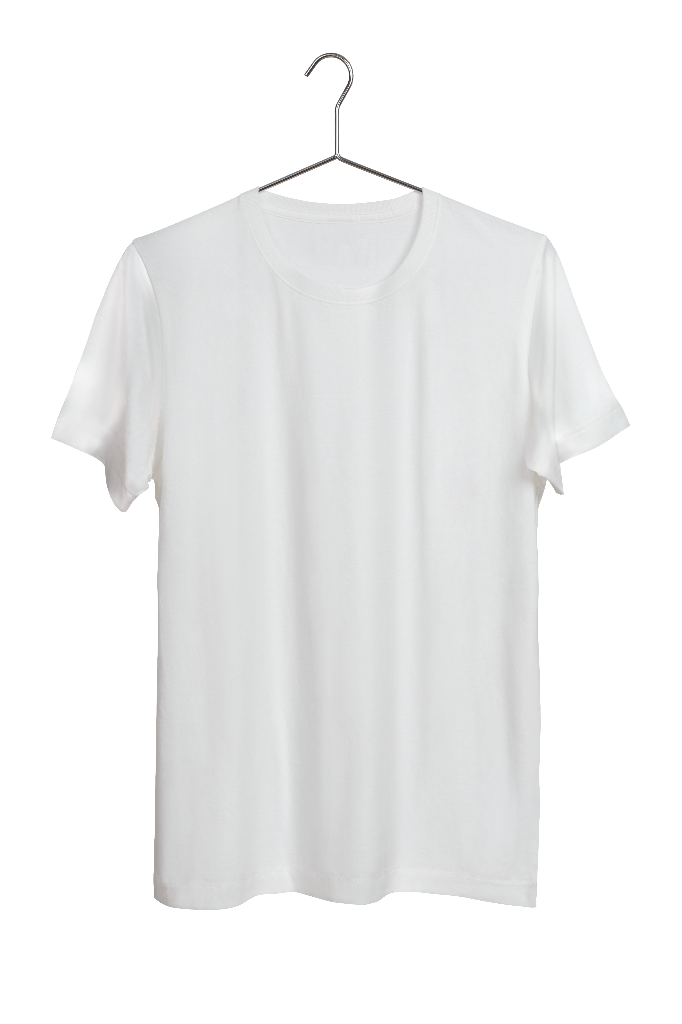 Shirt 0762 — Crew neck, hanging mockup surface