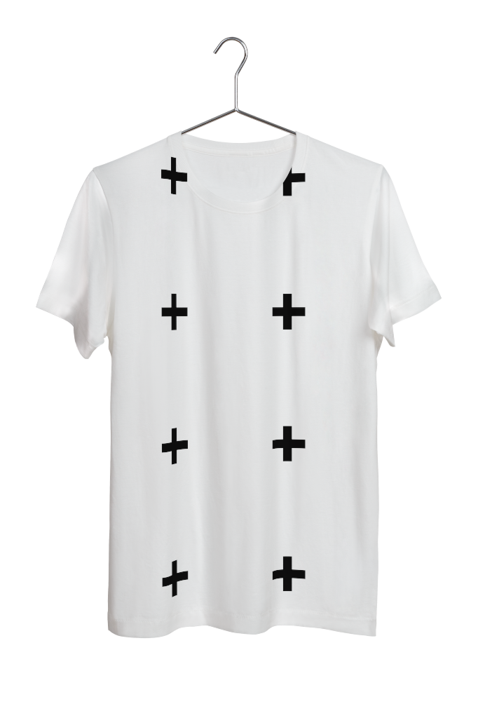 Shirt 0762 — Crew neck, hanging mockup surface